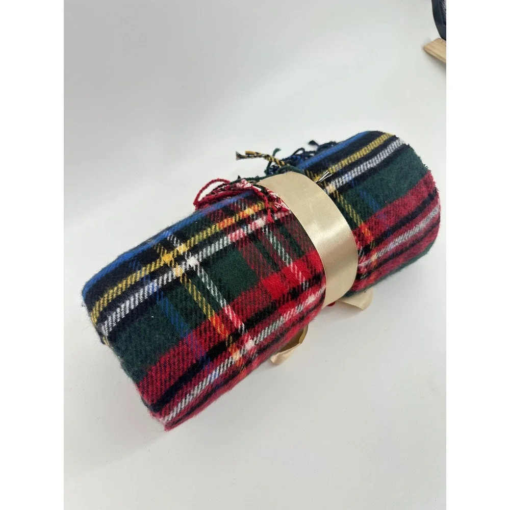 Nido Notte Italia Plaid Throw Blanket Tartan Plaid Christmas Made in Italy 51x67